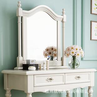 美式乡实木梳妆卧室白色公主村化018A-1妆台书包桌包邮安装台收纳