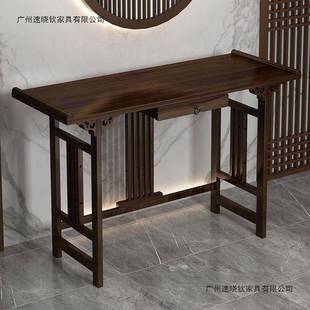新中玄关桌客式 厅复古玄条案中堂长条供桌现简约端景代GEZ台关台