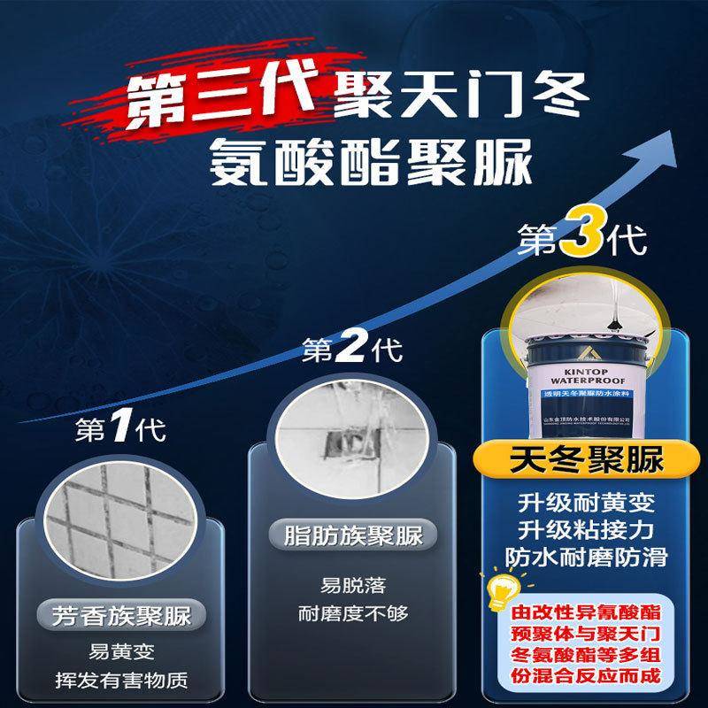 免砸砖透聚明天冬防涂料水卫生间厨房阳台修缮XPJ屋顶水脲池防水