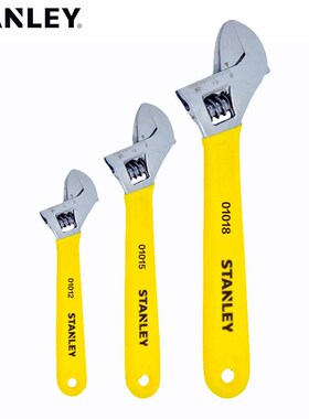 史丹利工具STAD01004-23 01006 01008 01010沾塑柄活动扳手B系列