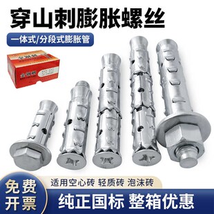 加强型穿山刺膨胀螺丝空心砖轻质砖加气块泡沫砖专用倒刺鱼鳞拉爆