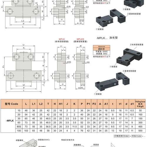 米思米模具锁模扣卡轮式锁模器组件扣机MPLK-60