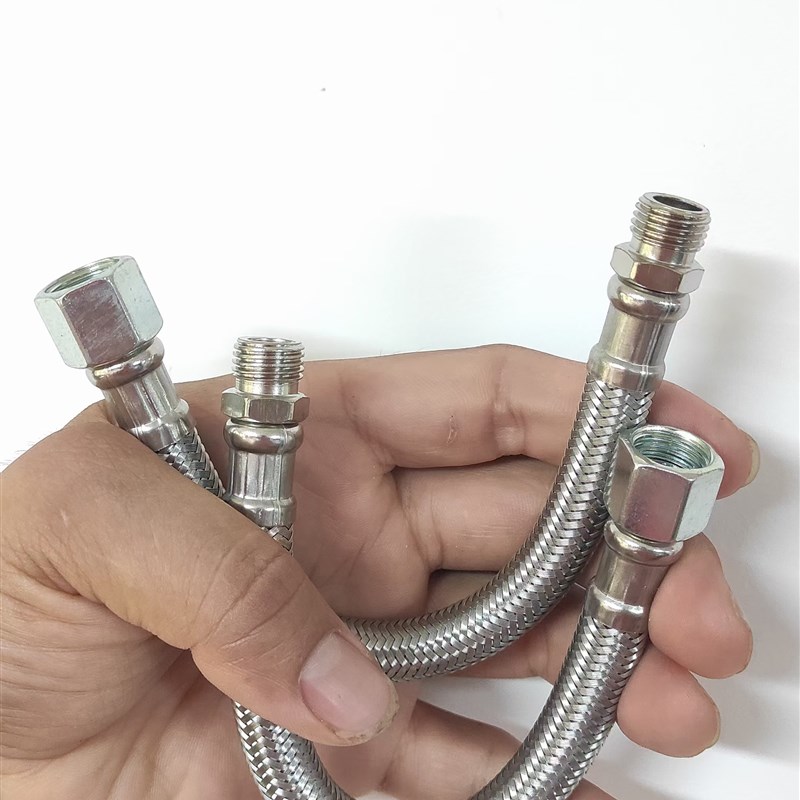 空压机气泵软管压头连接不锈钢编织管机头进气连接储气罐钢丝软管