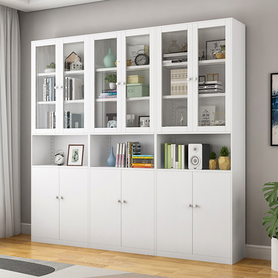 家用书柜书架文件柜铁皮柜资料柜档案柜落地多层架子靠墙储物柜子