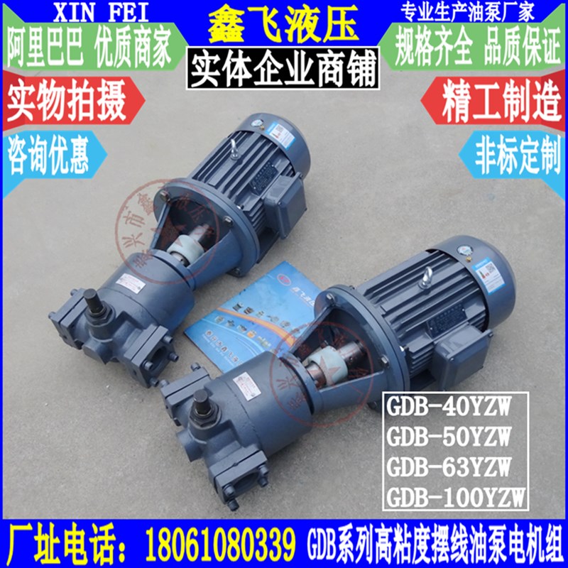 GDB-40Y/50Y/63Y/100Y YZW YZL高粘度低噪音摆线齿轮油泵电机组