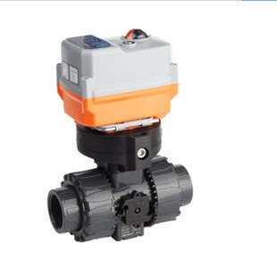 协羽电动PVC球阀 双由令塑料电动球阀DN15 20 25 32 40 50