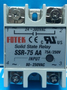 阳继FOTEK 单相交流固态继电器 SSR-75AA  负载75A