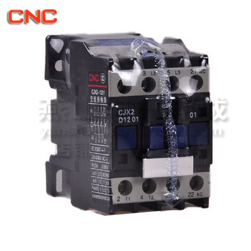 CJX2-1201交流接触器控制线圈电压24V-380V一常闭银点辅助长城CNC