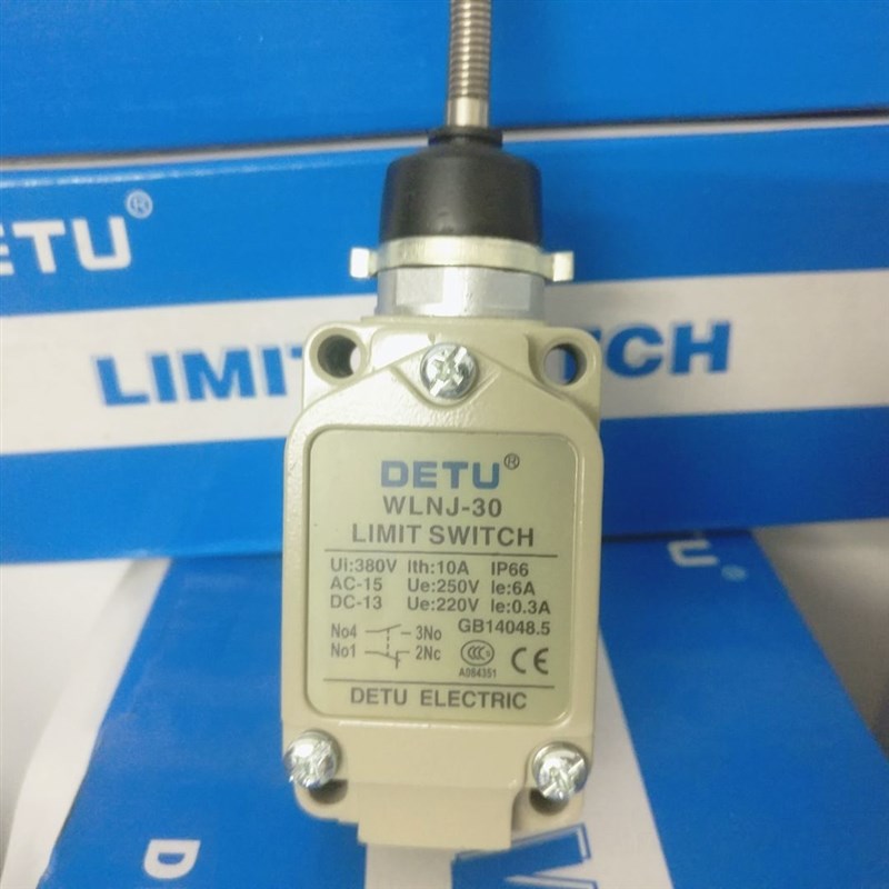 德图DETU 双回路防水限位行程开关 WLNJ-30 金属弹簧摆臂型