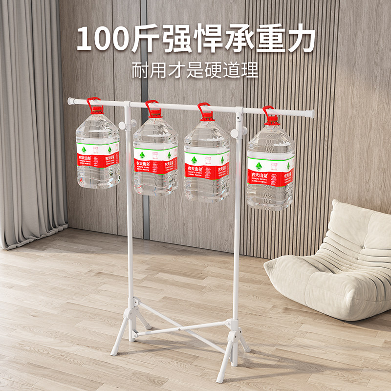 隐形晾衣架阳台家用落q地挂衣架卧室杆折叠晒衣架室内晒被子神器