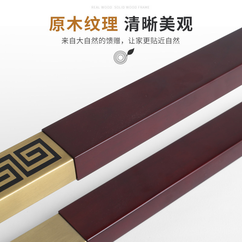 新中式门把手祥云仿m古玻璃门拉手商铺包厢别墅实木门手把回纹金