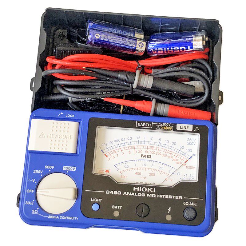 HIOKI日置3490绝缘电阻测试仪 指针式兆欧表绝缘电阻表500V 1000V
