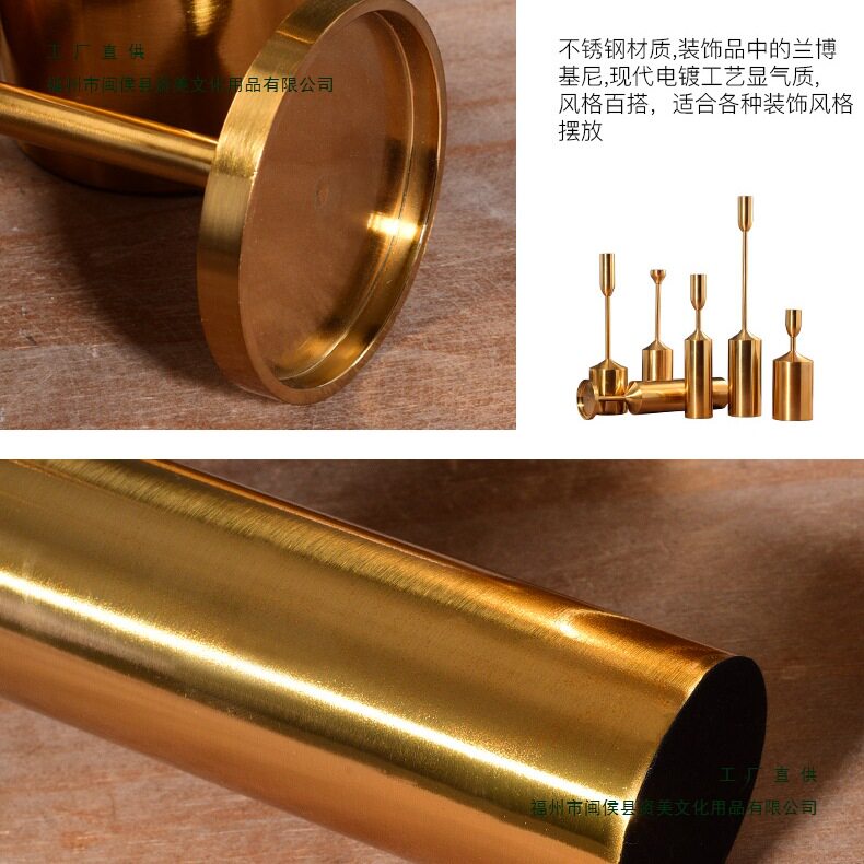 欧式烛台轻奢6件套金属电镀婚庆道具烛台家居软装工艺品摆件新款