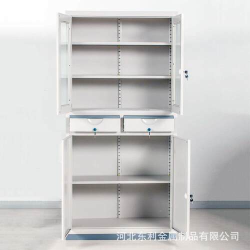 双门文柜40c资m玻件书璃柜员DL635工更衣柜带锁储物柜档案料柜窄