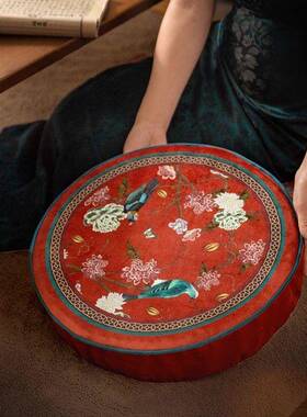 红色喜蒲庆客厅阳台华飘窗跪团坐垫拜垫垫家AL102181用打座禅修垫