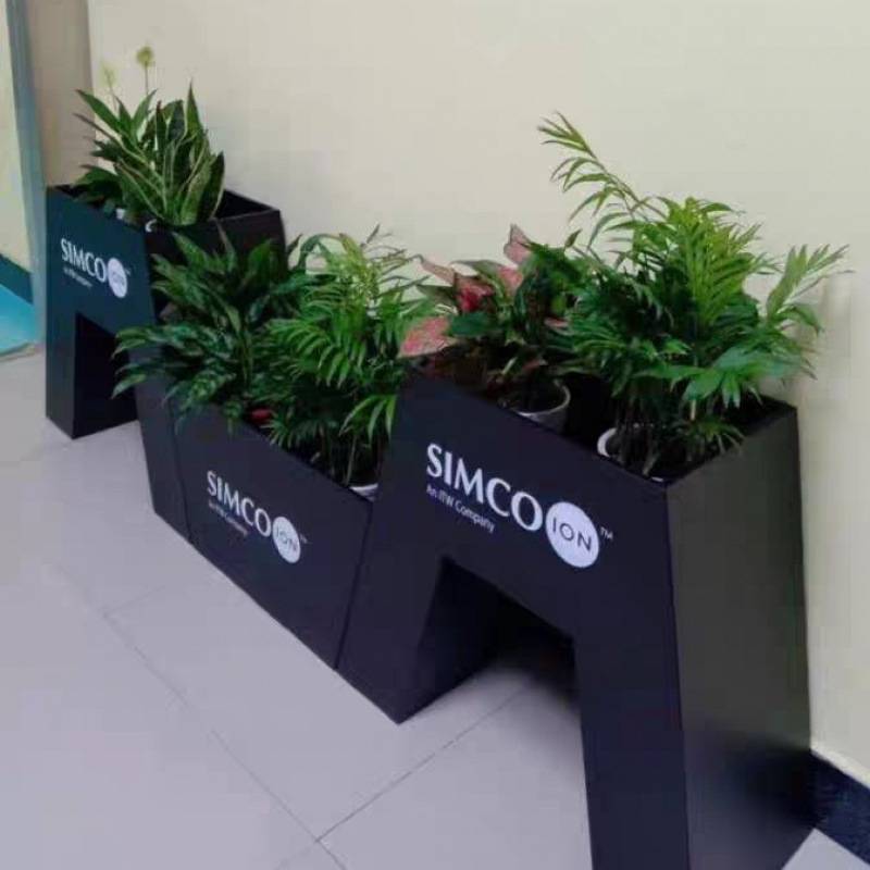 户外铁艺种植花箱组合成品商业街广场外摆不锈钢坐凳隔断花定