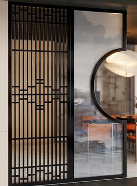 式传袭新中屏风隔断客简厅现代约餐厅入户玄关FGM镂遮空格栅挡