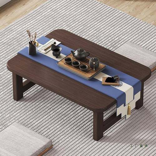 折叠桌飘窗桌炕桌桌米家用茶几实木榻茶床上小桌榻子JSR书桌电脑