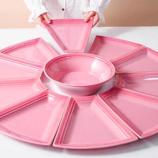 高颜拼盘组合年夜饭盘子酒菜店摆盘具过年餐家用聚扇形拼盘值餐碗