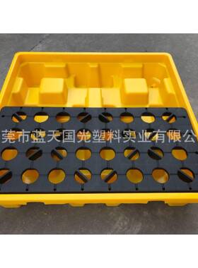 生产直动销塑防料渗漏环地保托盘4JCF桶可进手叉车防泄漏塑料卡板