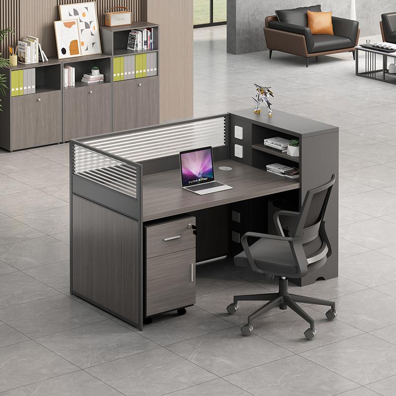 公桌员工屏风卡座4位人位六6人EUY办位财四务职员办公室桌椅组合