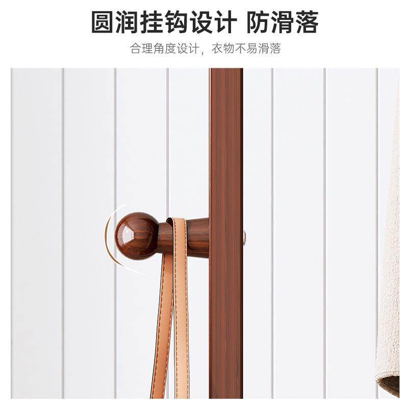 衣架地家用衣帽架卧落实室柜式网红胶挂衣服架子橡木木简92794易
