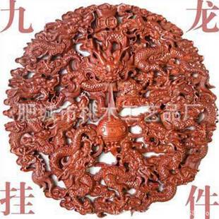 创意摆桃木九挂盘桃B205木雕件挂件木木龙制工艺品厂家办公公司