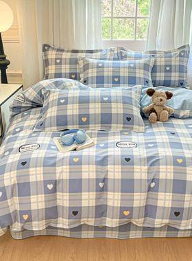 轻奢A类四层全棉双纱件套清碎醒小花纯棉无品牌/被套床单笠床上用