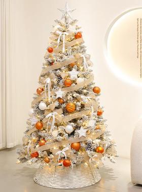 RJS圣诞节装饰品大型圣聖诞树chrsi樹stmatree誕加密白色植绒新款