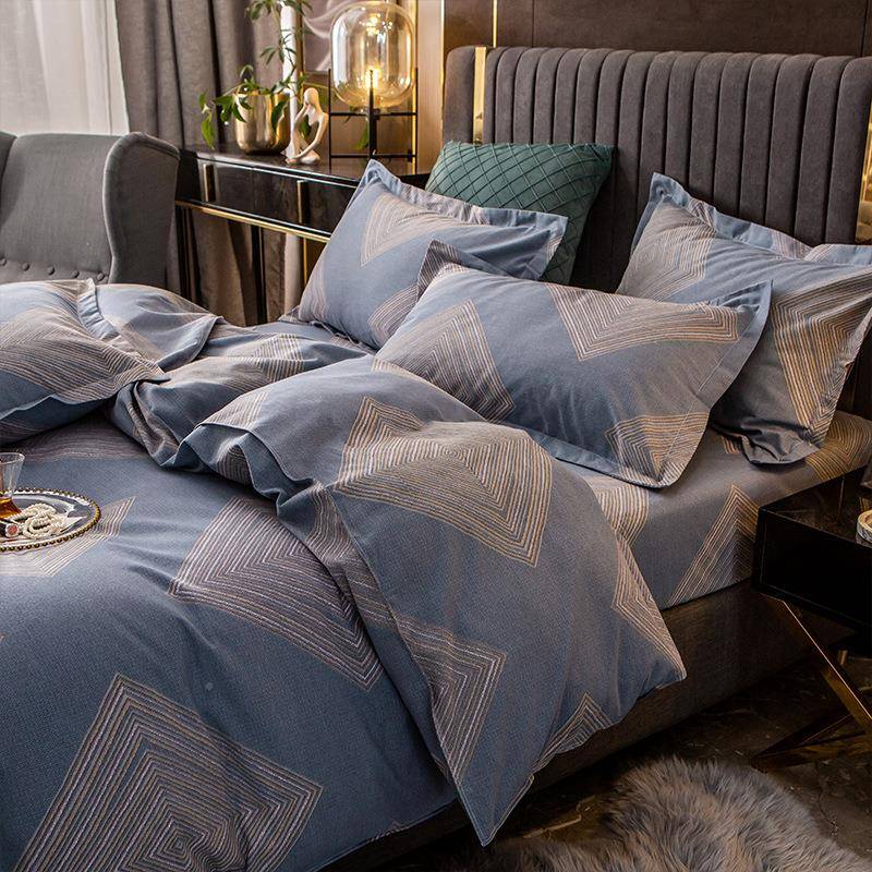 件新套款全棉磨毛四套100全棉床单加厚被套秋冬床上HOA三件套床品