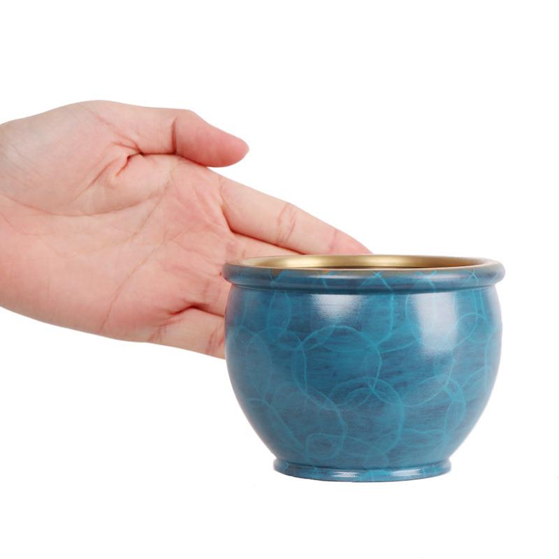 杨铜记铜缸烧蓝缸铜室铜故宫器缸办公创意IFP聚宝盆笔筒