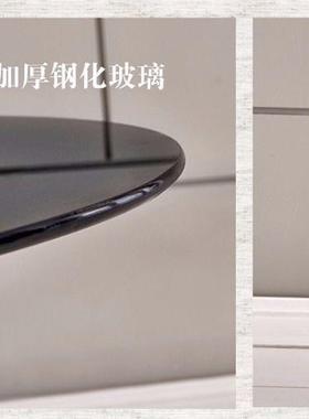 升降小桌圆桌钢玻圆形洽谈桌展会接待桌户外RKZ活动酒吧休璃闲化