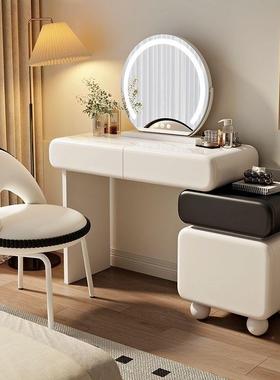 新款板室奶油风家岩居梳妆SWV台斗柜一体出租房间轻奢档卧梳妆高