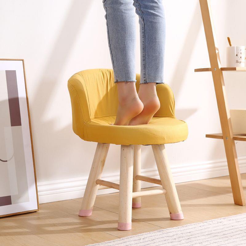艺全实木靠小凳子经BYM济型板创背布意现代简易家用小矮凳凳椅子