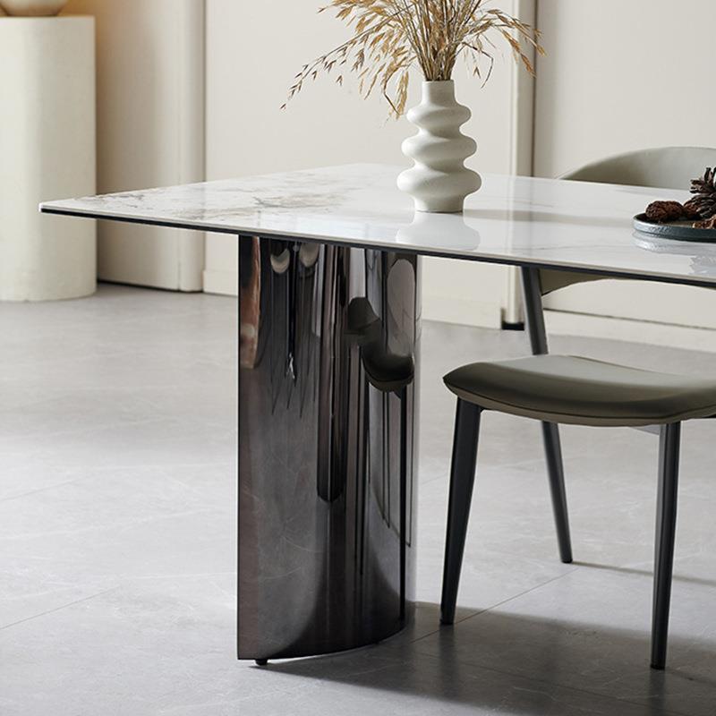 岩板形餐桌椅组合小新款家客LZ-9513-厅户用型长方2025新款现代简