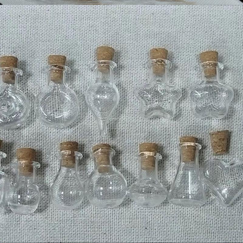 异形瓶礼物密封瓶收集瓶沙画瓶漂流瓶旅行储物瓶木塞迷你小玻璃瓶