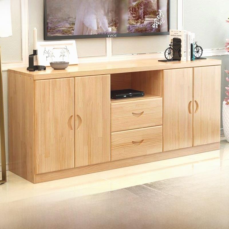 实木电视柜组合松木电视柜小公寓简易收纳柜低柜地板柜卧室柜餐具