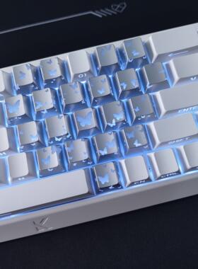 蝴蝶爱心键帽原厂高度适配wooting迈从Ace68魔导士EZ63前行者X87