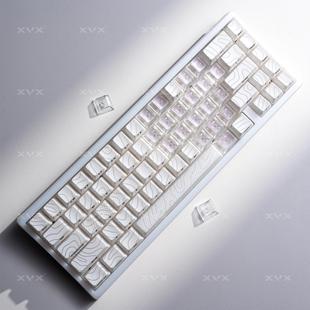XVX透明爱心键帽增补键无刻彩色原厂高度个性 化PC机械键盘通用