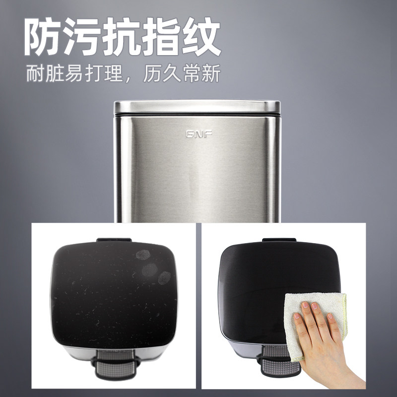不锈钢垃圾桶厨房l家用客厅卧室厕所卫生间大容量脚踏带盖商用办