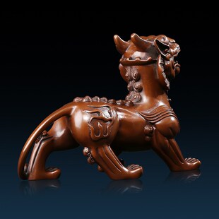 紫铜双角貔貅新中式家居公司装饰品G纯铜摆设公司开业乔迁礼品