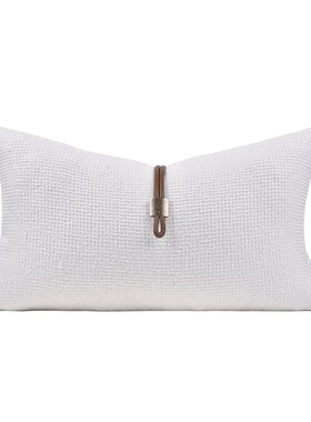 现代简约极简白色定制酒店民宿客A厅抱枕沙发长方形腰枕床头靠枕