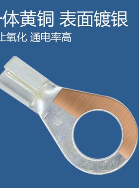 OT16-10冷压接m线端子O型16平方裸端铜线接头鼻子镀银接线耳100只