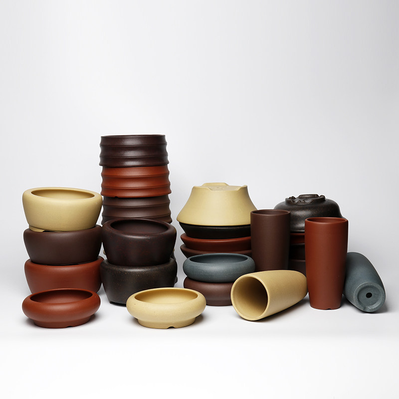 蔓木人紫砂宜兴紫砂花盆小花盆多肉菖蒲小盆景盆精品手工桌面素面