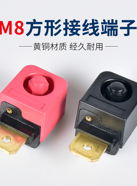 逆变器接线柱端子M8蓄电池接线柱输出全铜200A大电流压接端子绝缘
