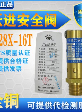 上海跃进AK28X-16T全铜弹簧式安全阀DN6 10 15 20 25 32 40 50