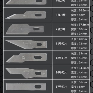 犀牛金属雕刻刀PCB割线主板划线CPU刮胶锋利尖斜口平口美工铲刀片