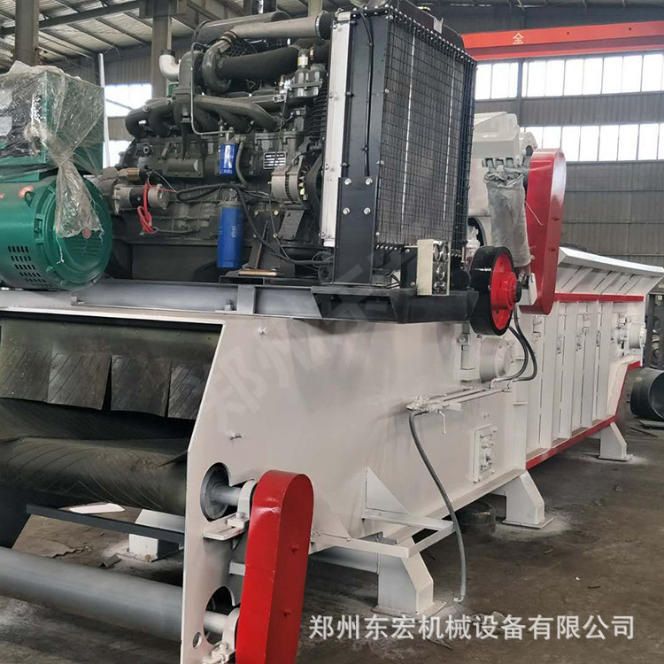 柴油固定式大型木塑包装箱破碎机