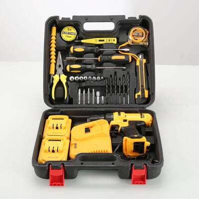 21V电套动五金工具工装锂电电手钻具箱充电70289式多功能大功率冲