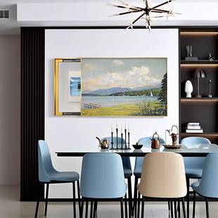 莫电表箱装饰现代画简约梵高世挂界名画油画免打98321514孔配电箱